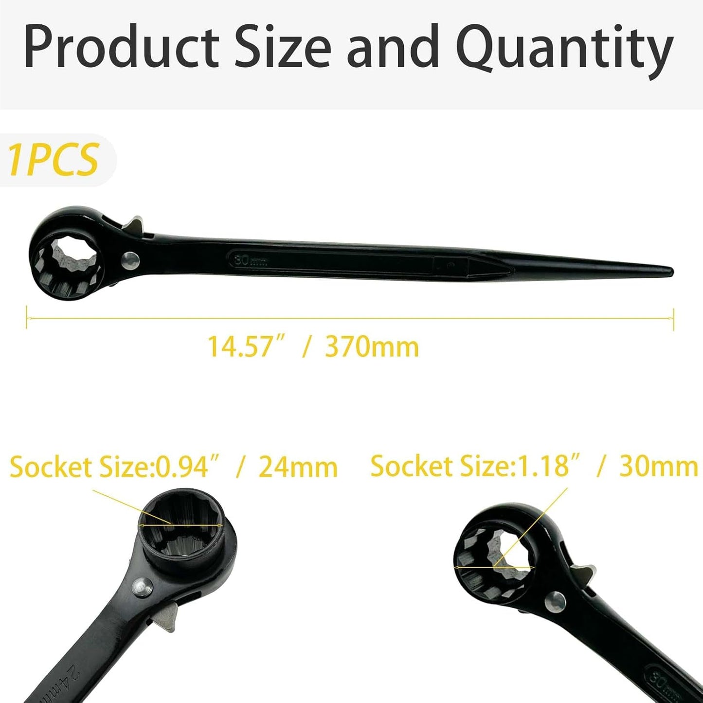 Llave trinquete multifunción 0.945x1.181pulg acero carbono