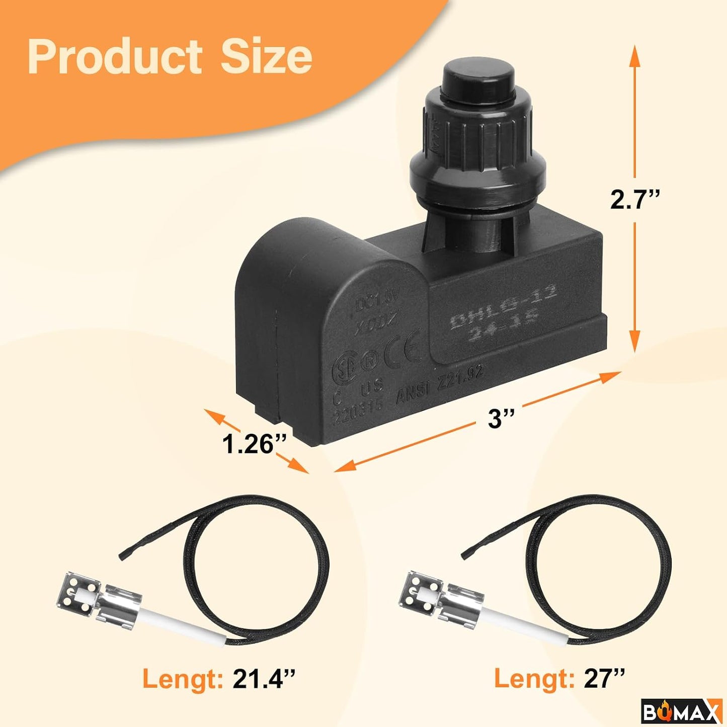 Encendedor parrilla Charbroil G470-5503-W1 módulo 2 salidas