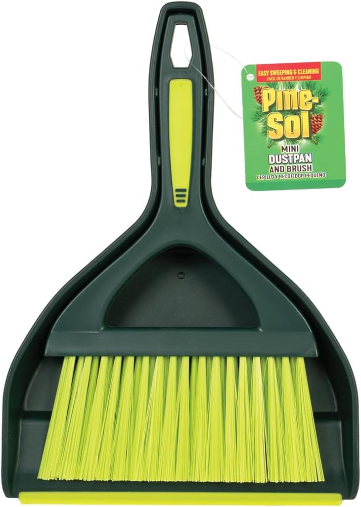 Juego recogedor y cepillo mini portátil verde
