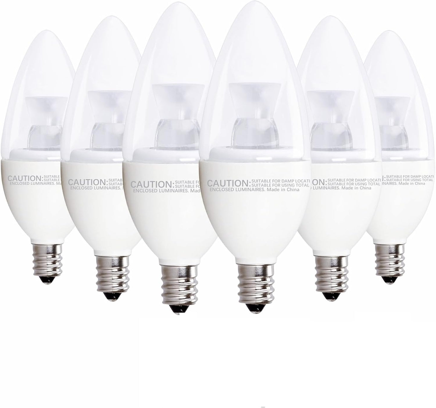 Bombilla LED E12 Regulable 2700K Filamento Vidrio C37 Set 6