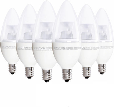 Bombilla LED E12 Regulable 2700K Filamento Vidrio C37 Set 6