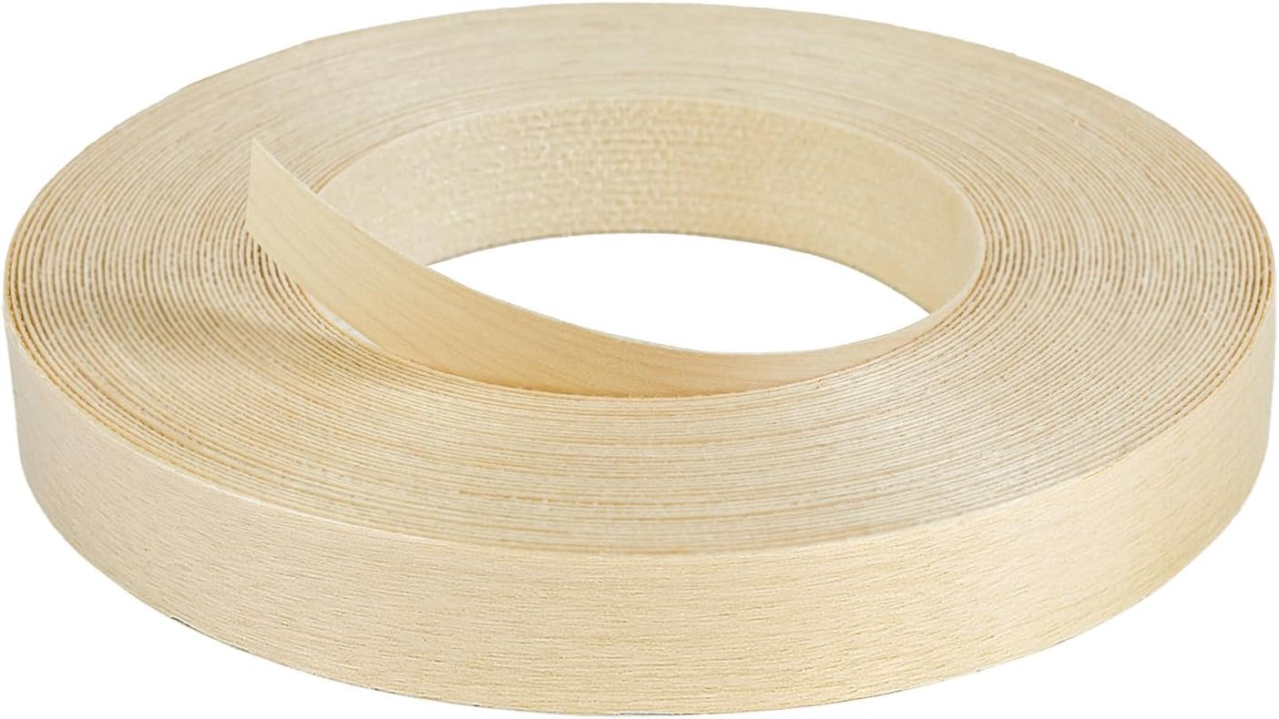 Rollo bandas borde abedul 3/4pulg x50ft preacabado UV para muebles