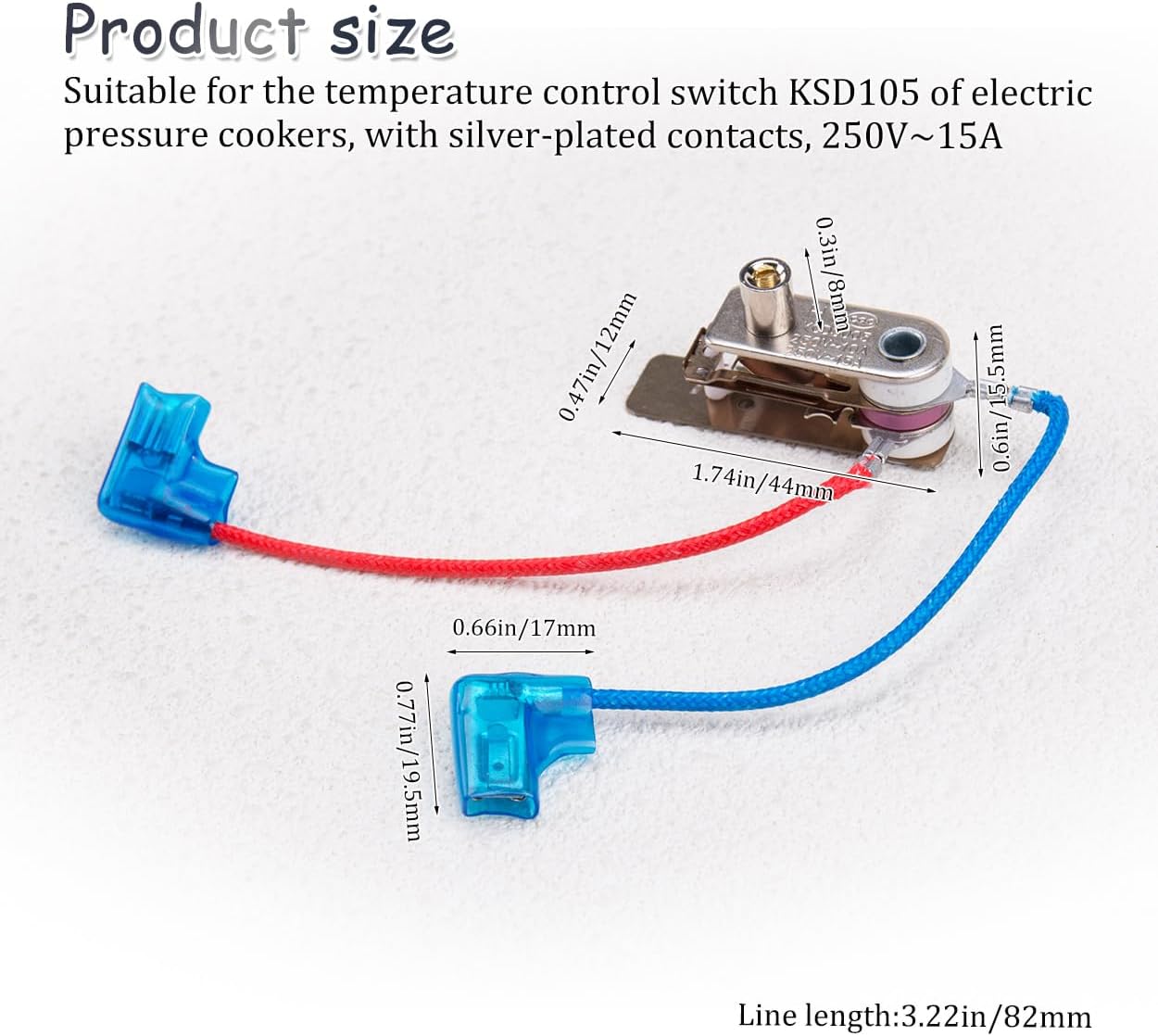 Sensor presión eléctrica universal KSD105 termostato alta precision