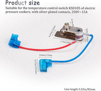 Sensor presión eléctrica universal KSD105 termostato alta precision