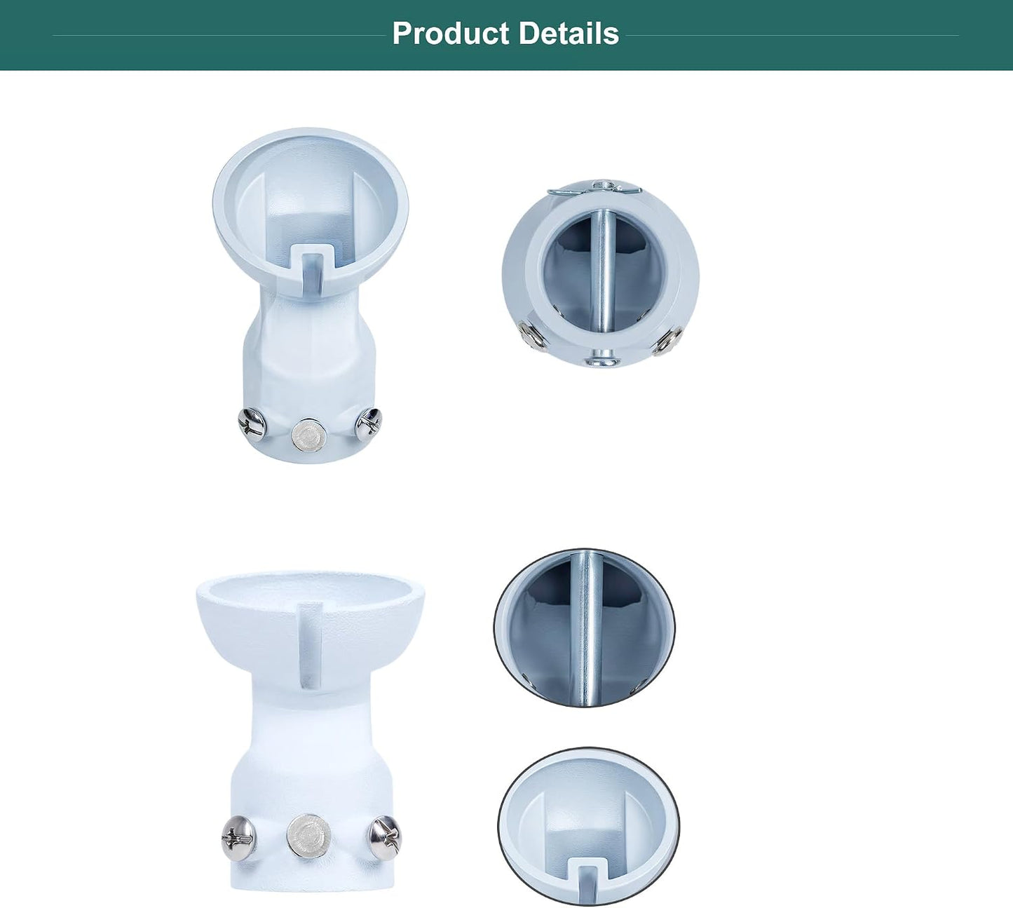 Adaptador techo inclinado 45° para ventilador blanco