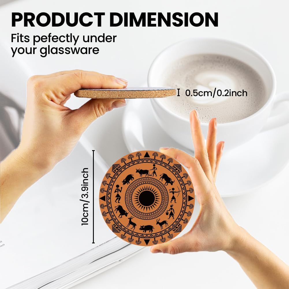 Set 9 Cojines Madera Estilo India para Mesa de Café Decorativo
