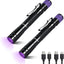 2 Lámparas UV 395nm Recargables con Clip Impermeable