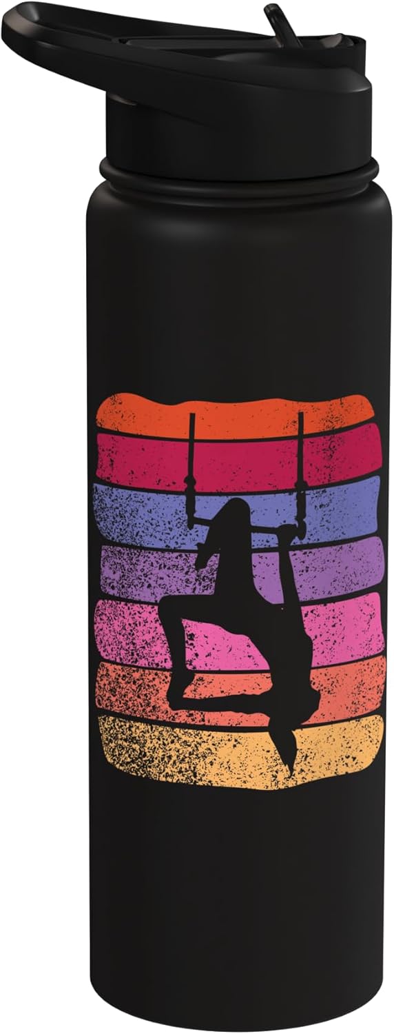Bote de agua aislado de acero inoxidable para trapecio niños Vintage Cloud Swing