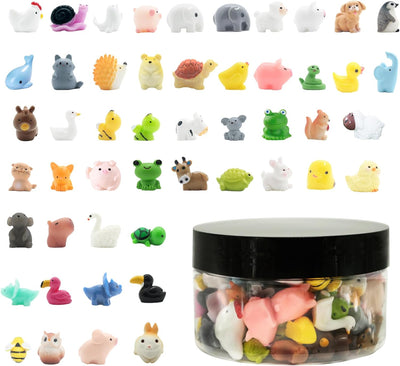 Juego 100 figuras resina animales mini decoración jardín