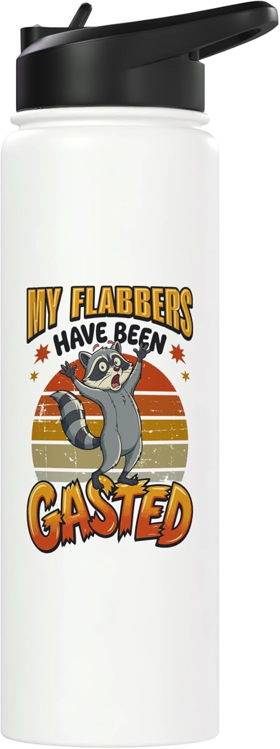 Bote de agua acero inoxidable sin BPA con tapa de raccoon