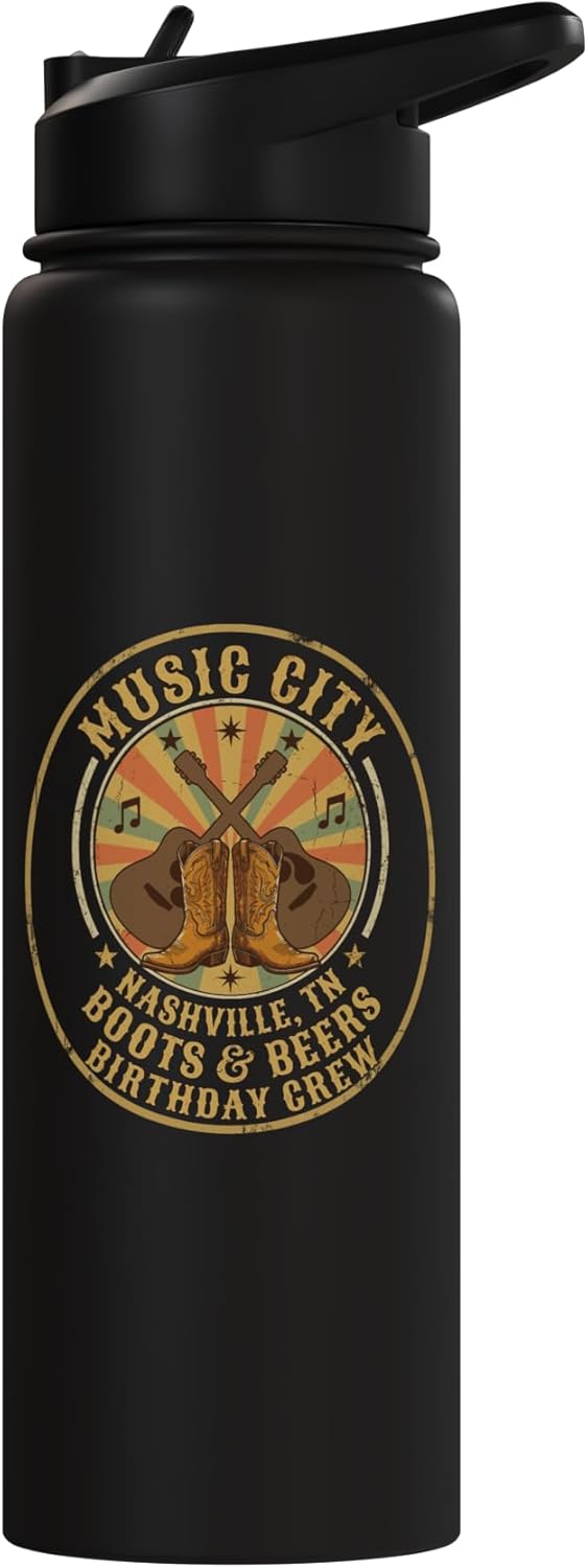 Botella agua térmica acero inox Music City