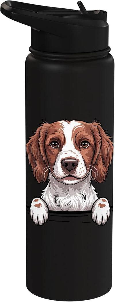 Botella de agua aislada de acero inoxidable para amante del perro welshie