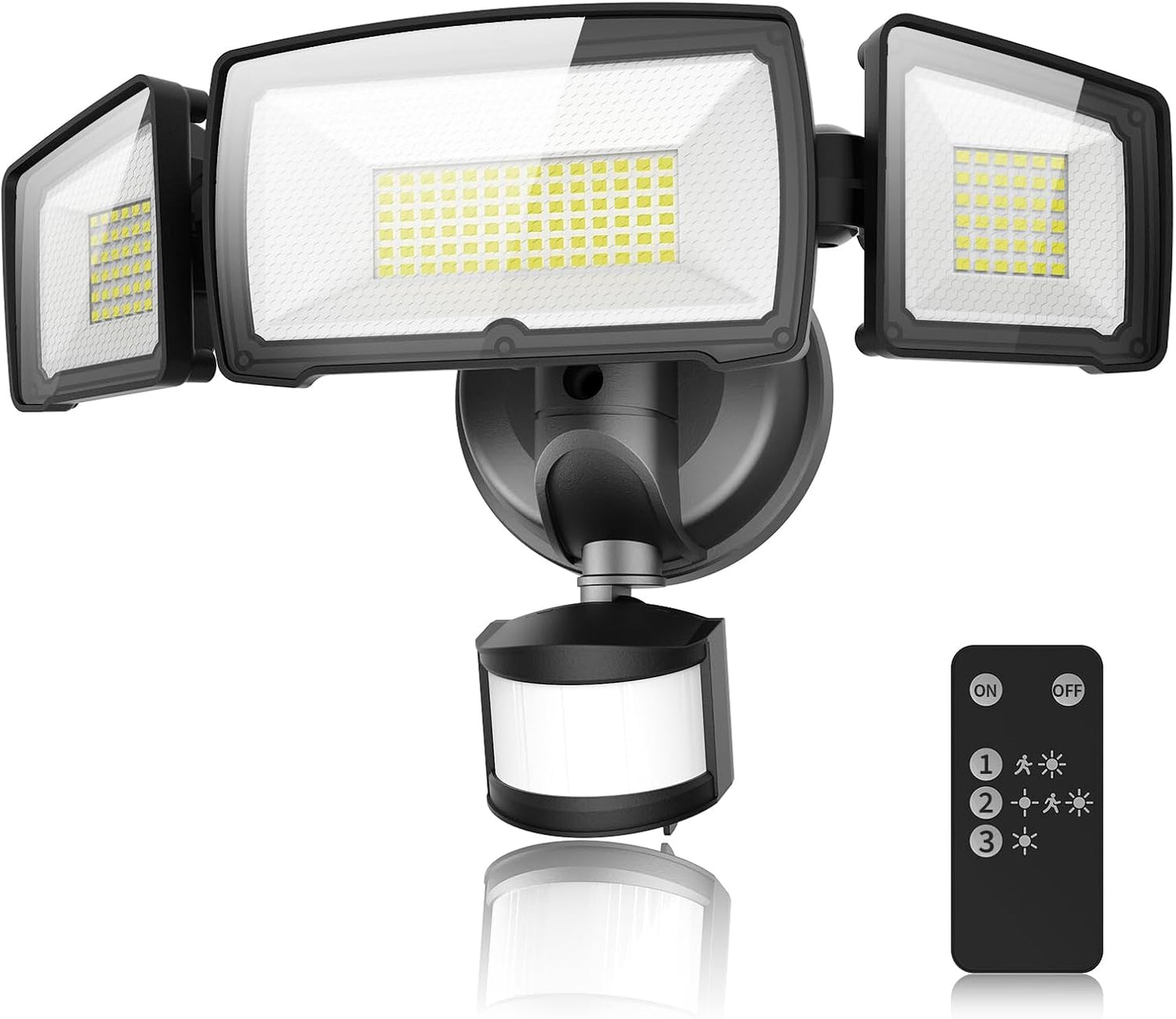 Luces LED exteriores 100W sensor movimiento IP66 patio