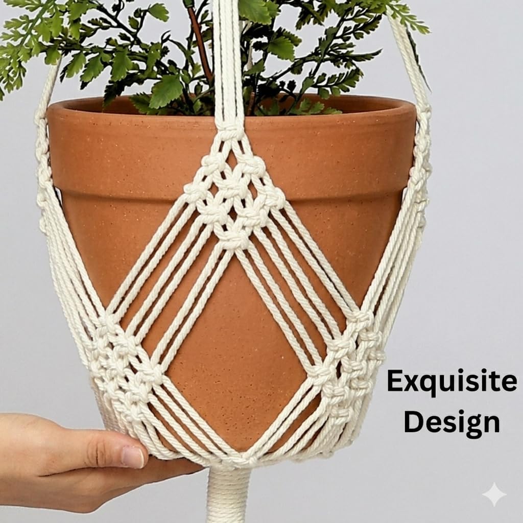 2 Colgadores Macramé para Macetas 8pulg Interior
