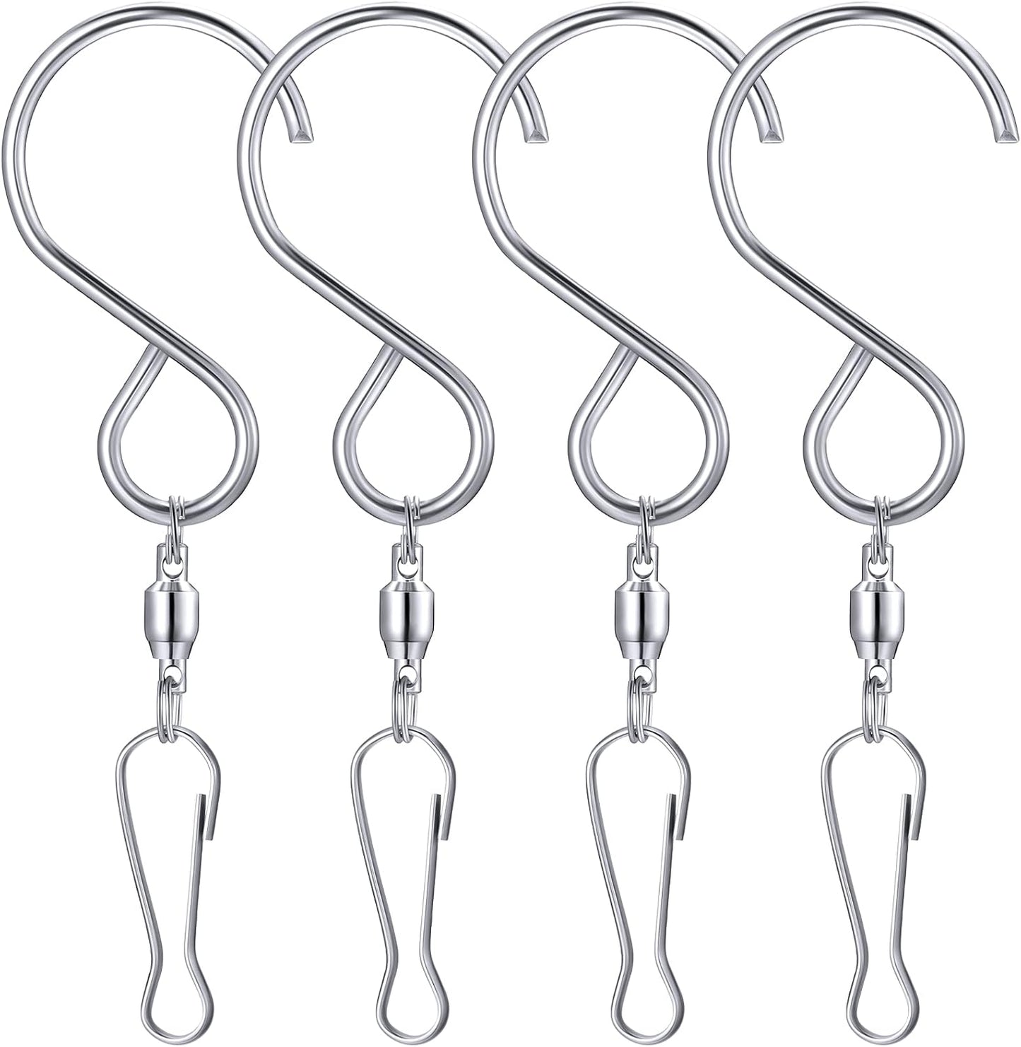 Ganchos giratorios para hilanderos viento cristal fiestas set 4