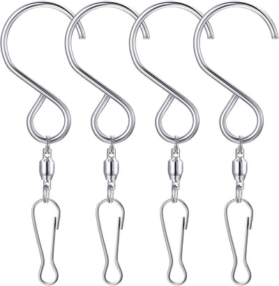 Ganchos giratorios para hilanderos viento cristal fiestas set 4