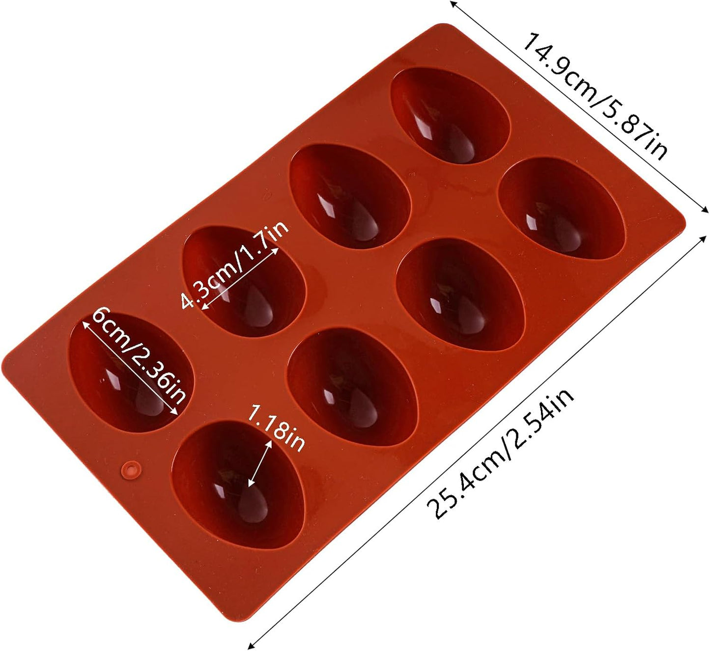 Molde silicona con forma huevo Pascua 8 cavidades para decorar pasteles