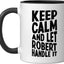 Taza Cerámica Letra Robert Negro/Blanco