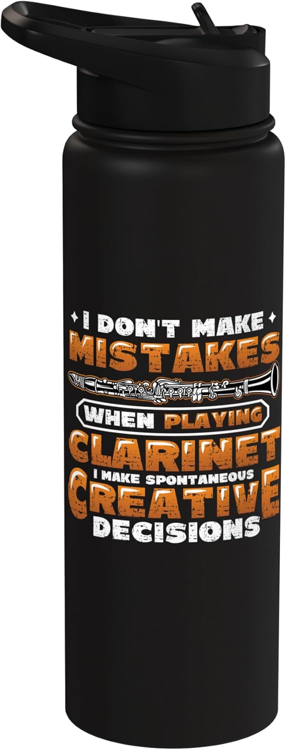 Botella de agua acero inoxidable clarinete para decisiones creativas