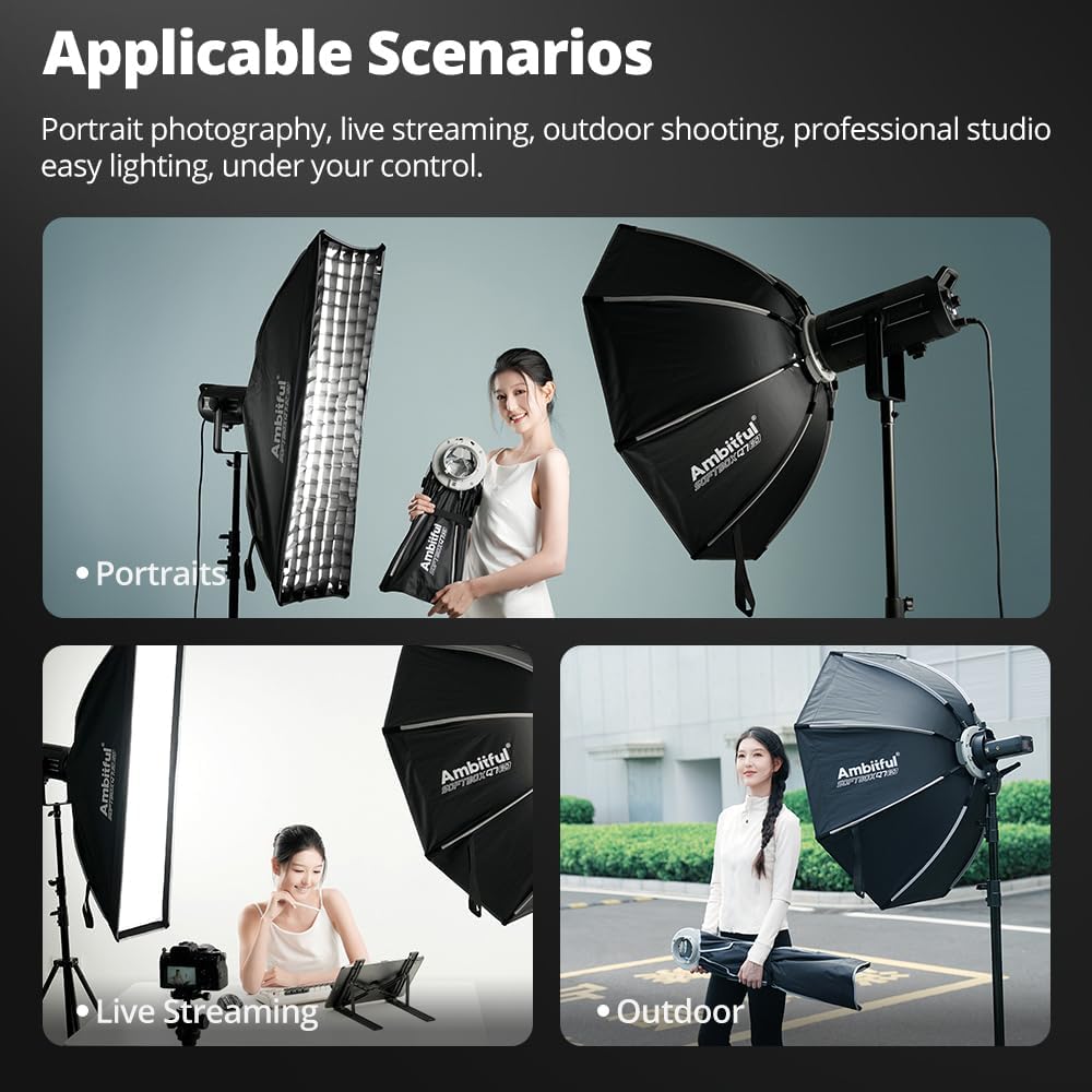 Softbox 21.6pulg con soporte Bowens para luces CB60 SL60