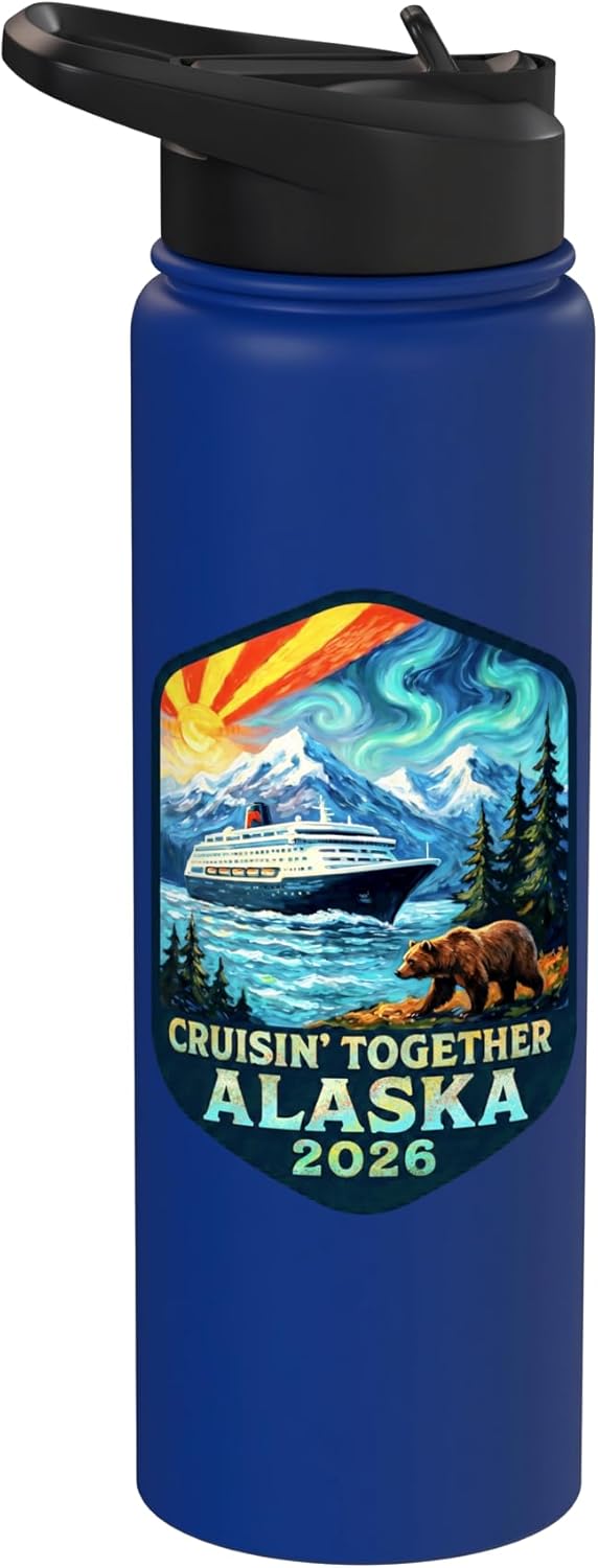 Botella agua aislada acero inox Cruisin Together Alaska 2026