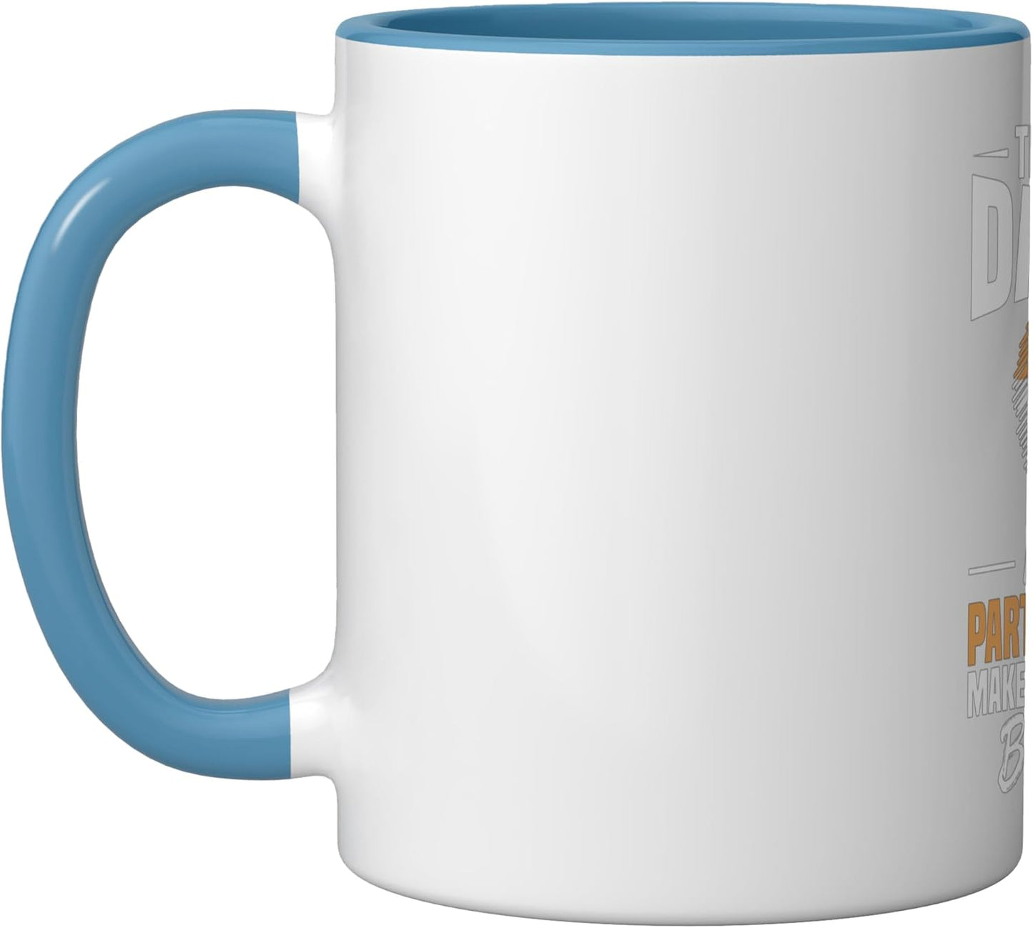 Taza Cerámica Azul/Blanco Dadami Partnerpulgadacrime