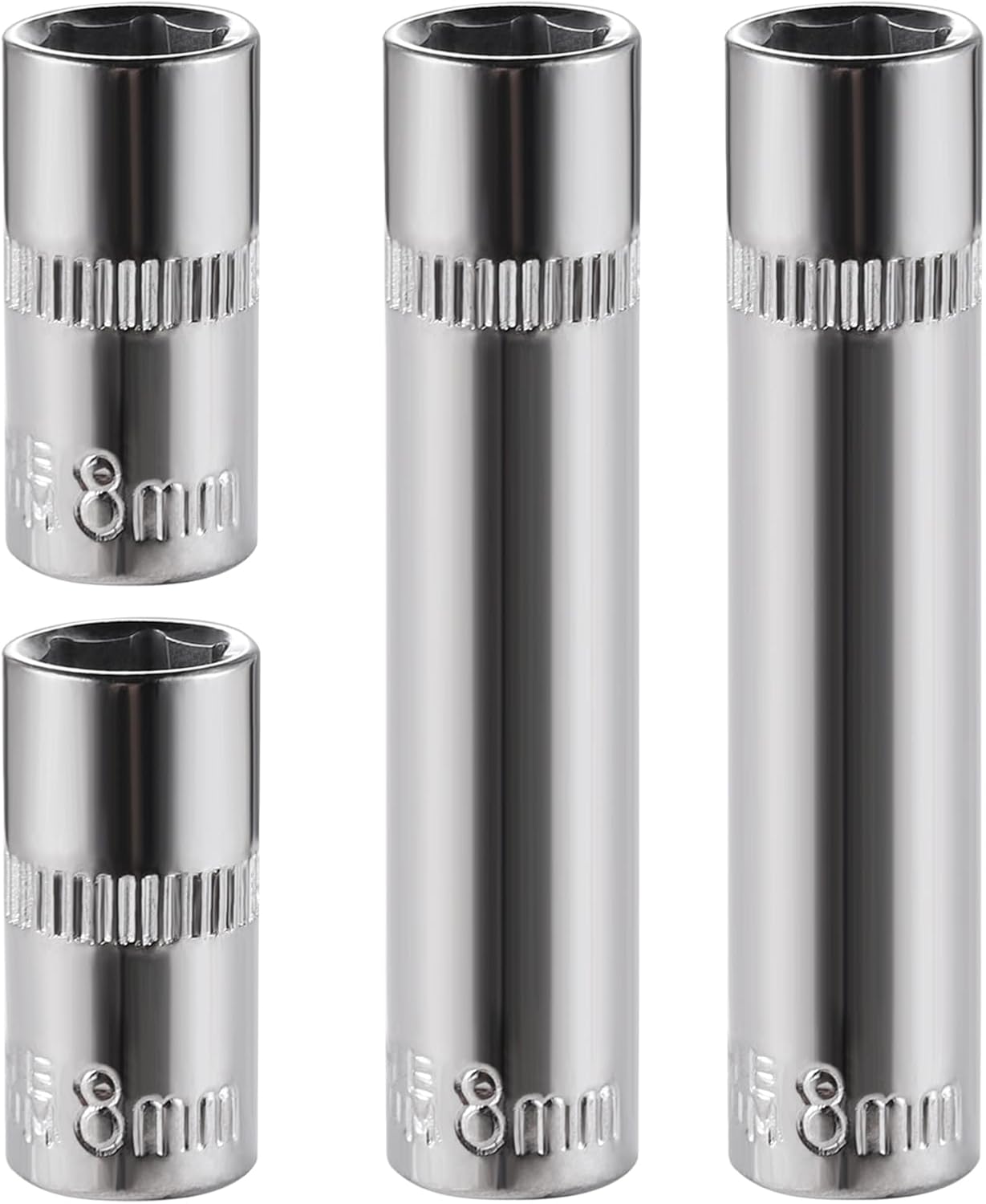 Set 4 Llaves Vaso 0.315pulg 6 Puntos Comp Trinquete
