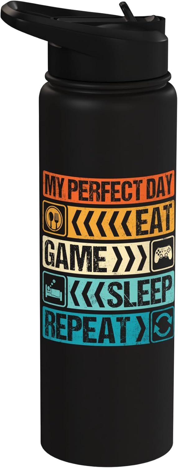 Botella agua acero inox aislada para gamers
