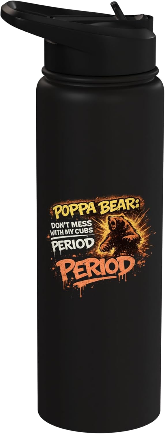 Botella agua acero inox aislada Poppa Bear