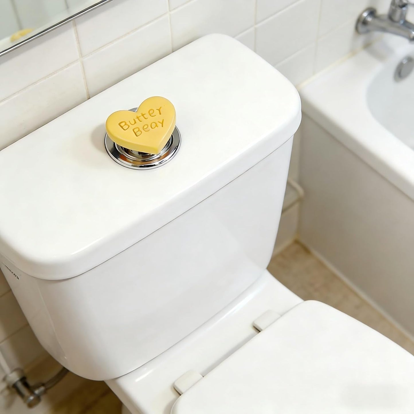 Set 5 Botones Inodoro Accesorios Baño Rojo Amarillo