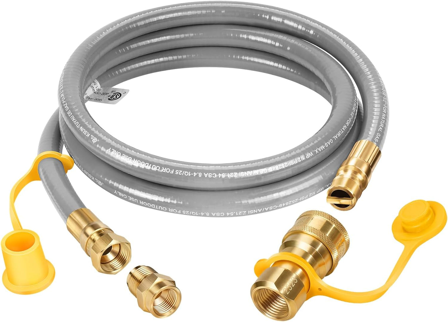 Manguera gas parrilla 6ft 1/2pulg conexión rápida kit conversión