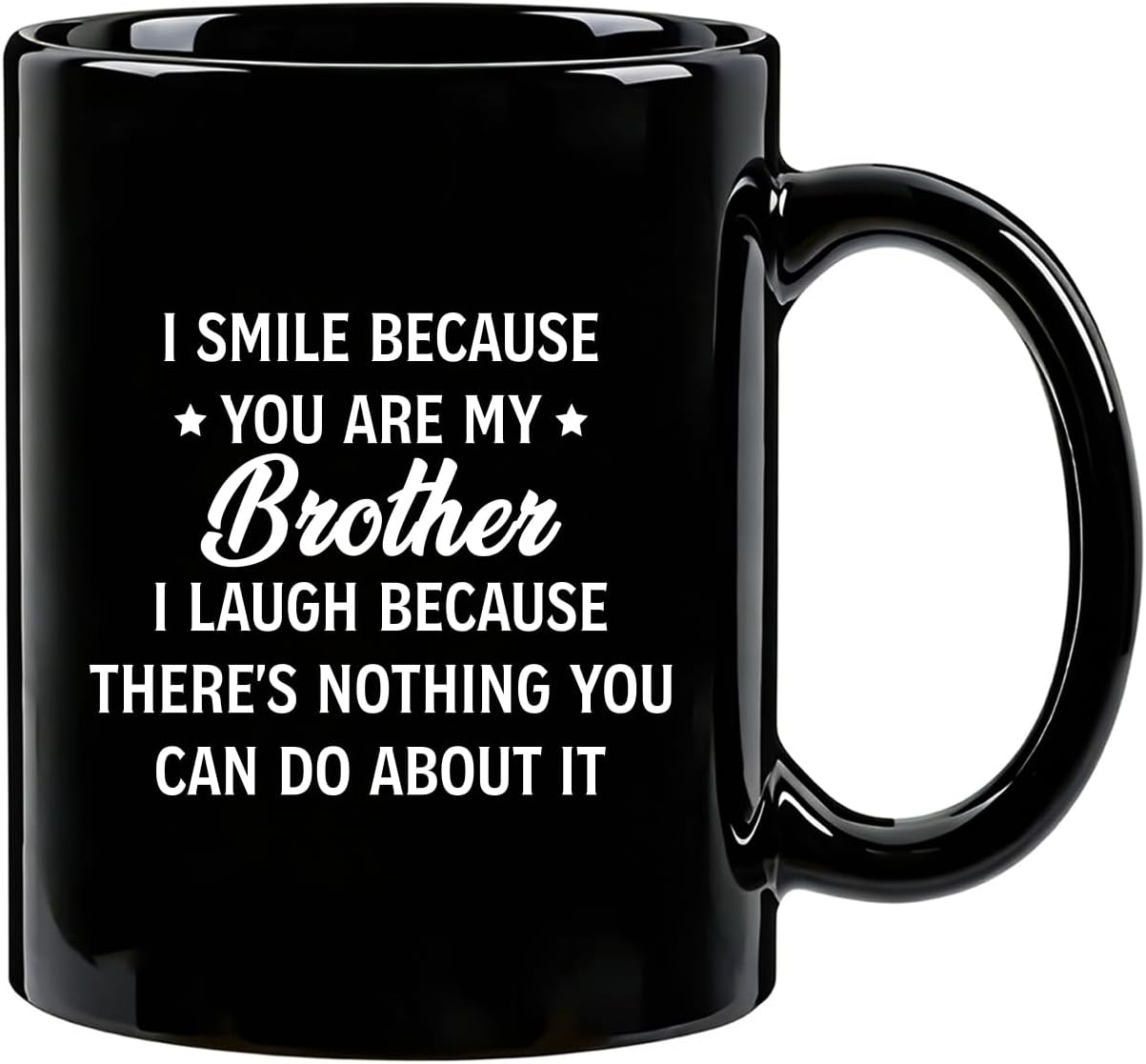 Taza para hermano divertida con mensaje de hermano