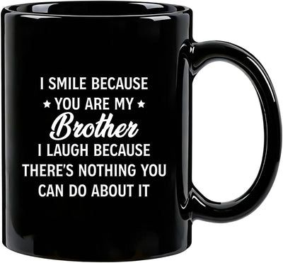 Taza para hermano divertida con mensaje de hermano