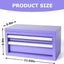 Caja herramientas mini acero inox con cajón morado