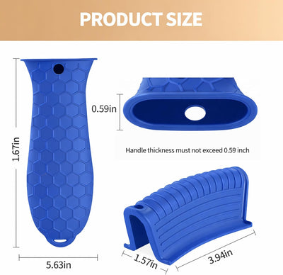 Fundas silicona antideslizantes para sartén hierro fundido set 3