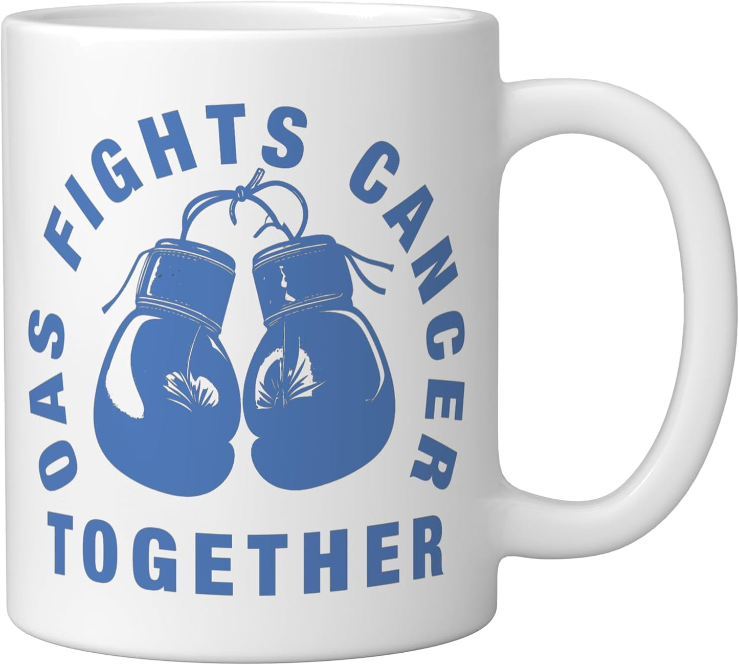 Taza de cerámica azul para boxeo