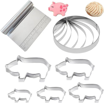 Molde de acero inoxidable para pan y galletas mexicanas con cortador de 5 piezas