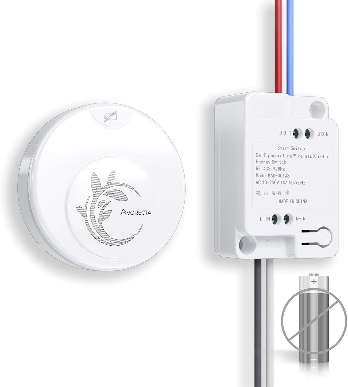 Kit interruptor luz inalámbrico autoalimentado