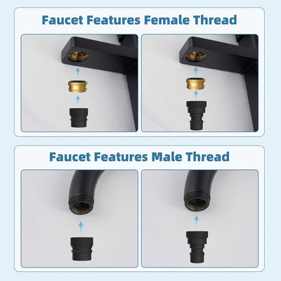 2 Adaptadores Grifo Lavavajillas Metal Rosca 55/64-27 y 15/16-27