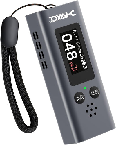 Detector CO 3en1 con temp y humedad alarma dual viaje campamento RV