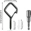 Ganchos techo negro 2.2pulg resistente luces colgantes