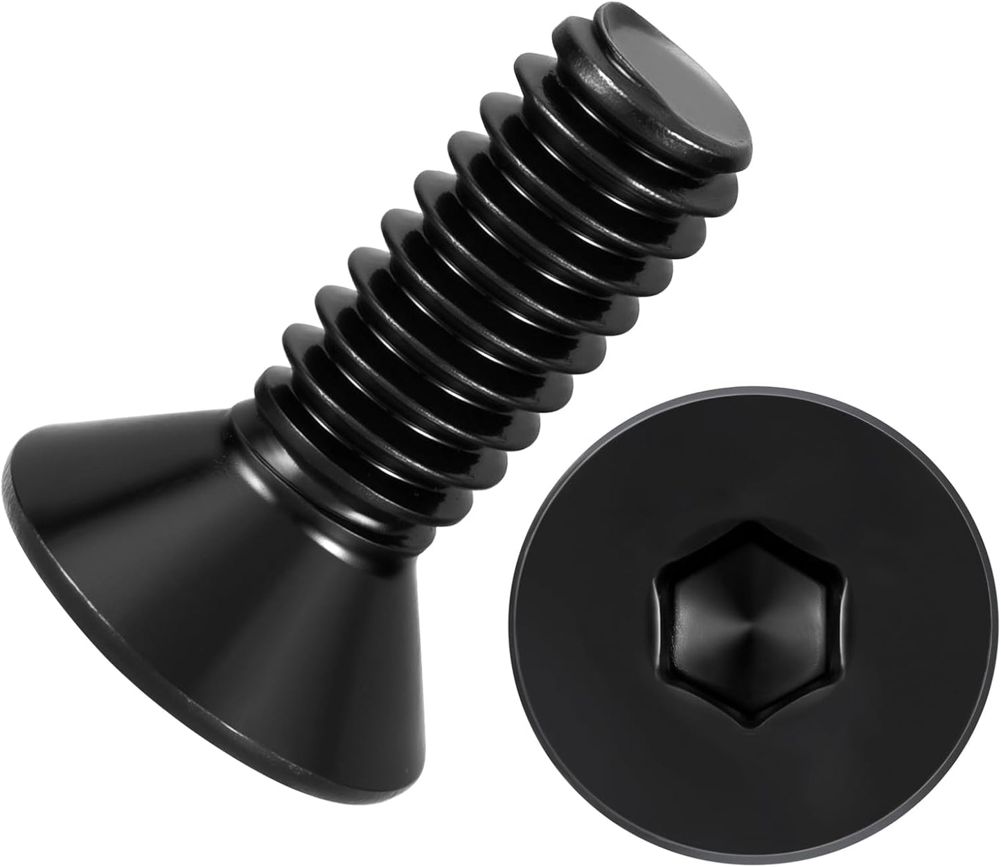 Tornillos avellanados acero carbón 20 uds para auto y mueble