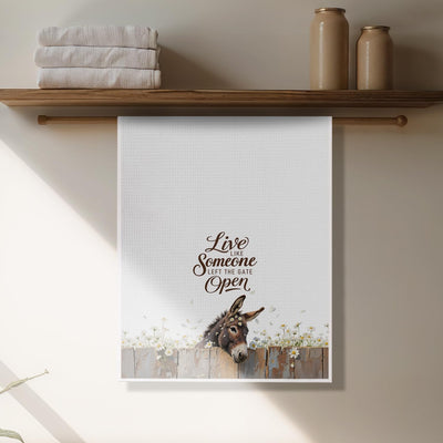 Toallas de cocina rústicas de burro de granja, regalos para mujer y hombre, decoración para platos y baño