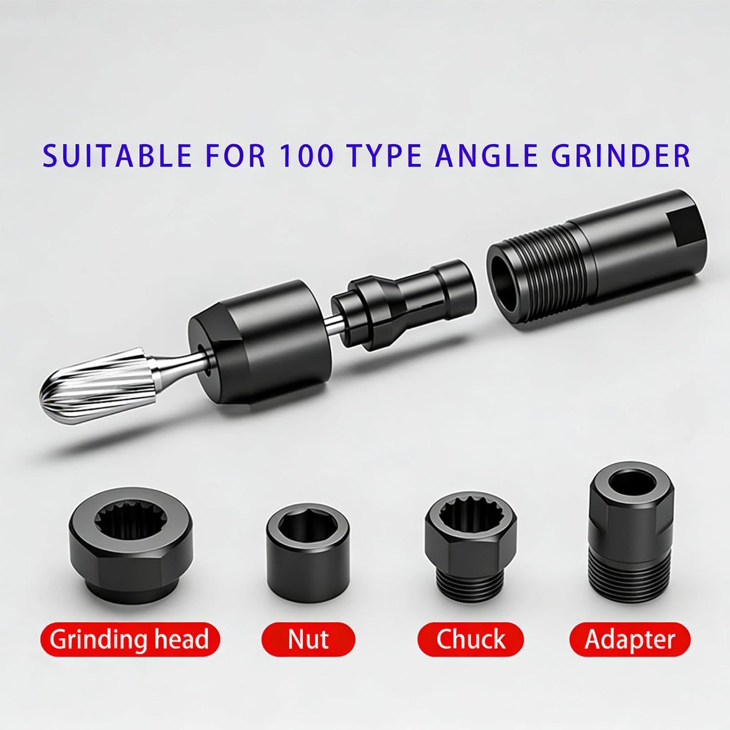 2 Adaptadores Portabrocas Amoladora 5/8 a 0.118pulgada