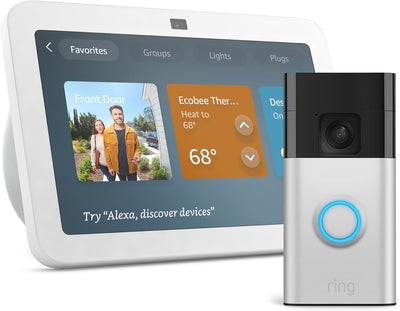 Echo Show 8 con timbre de puerta con batería