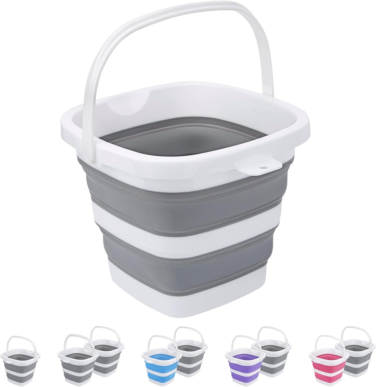 Cubo plegable 5L para limpieza doméstica y camping