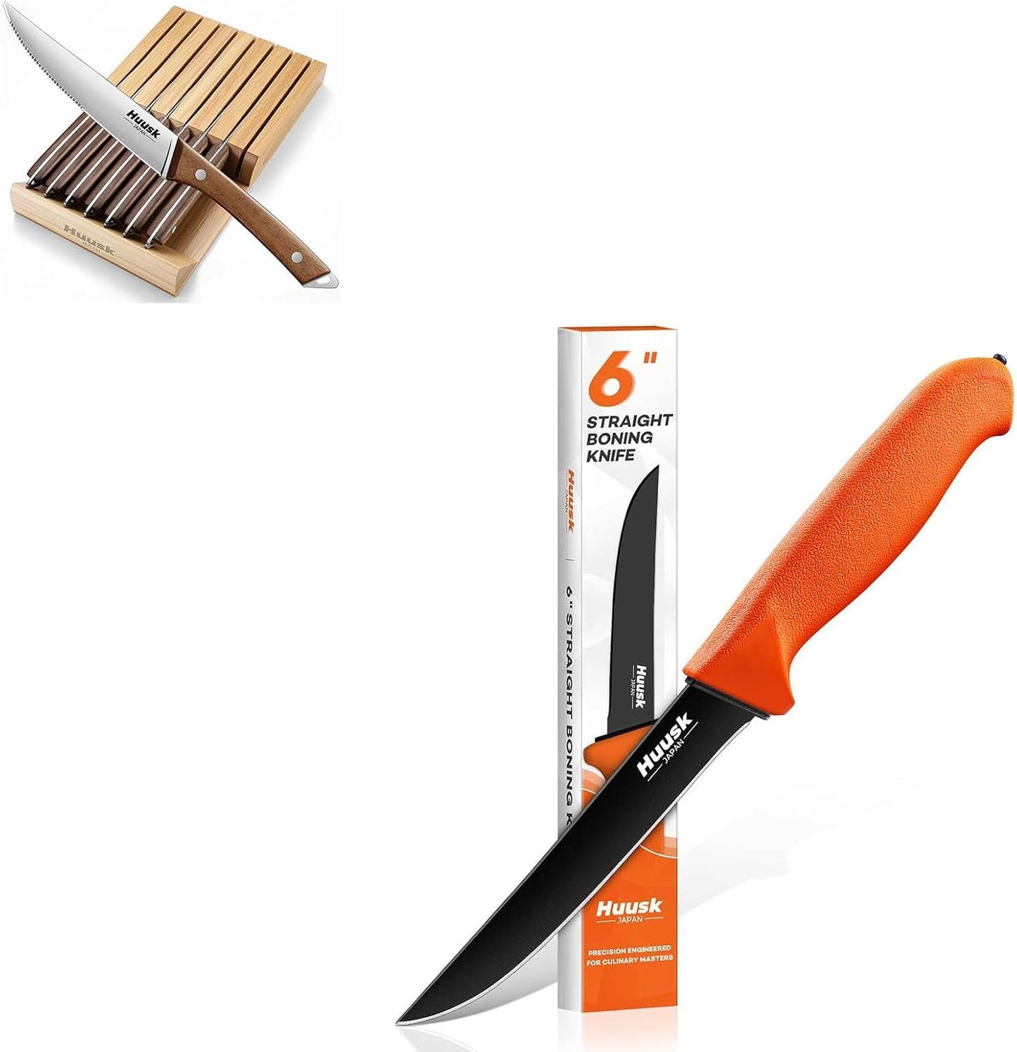 Set 8 Cuchillos de Carne Rectos para Filetear