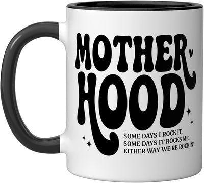 Taza Cerámica Humorística para Mamá Negro/Blanco