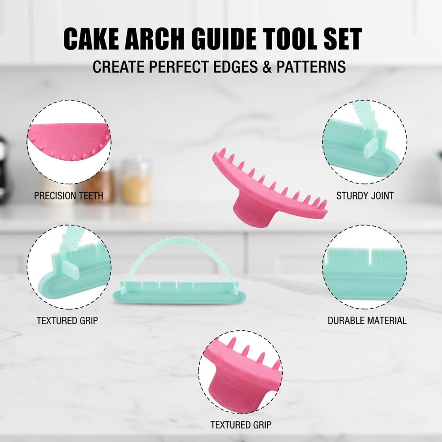 4 Herramientas Arco Tarta Profesional para Decorar Pasteles