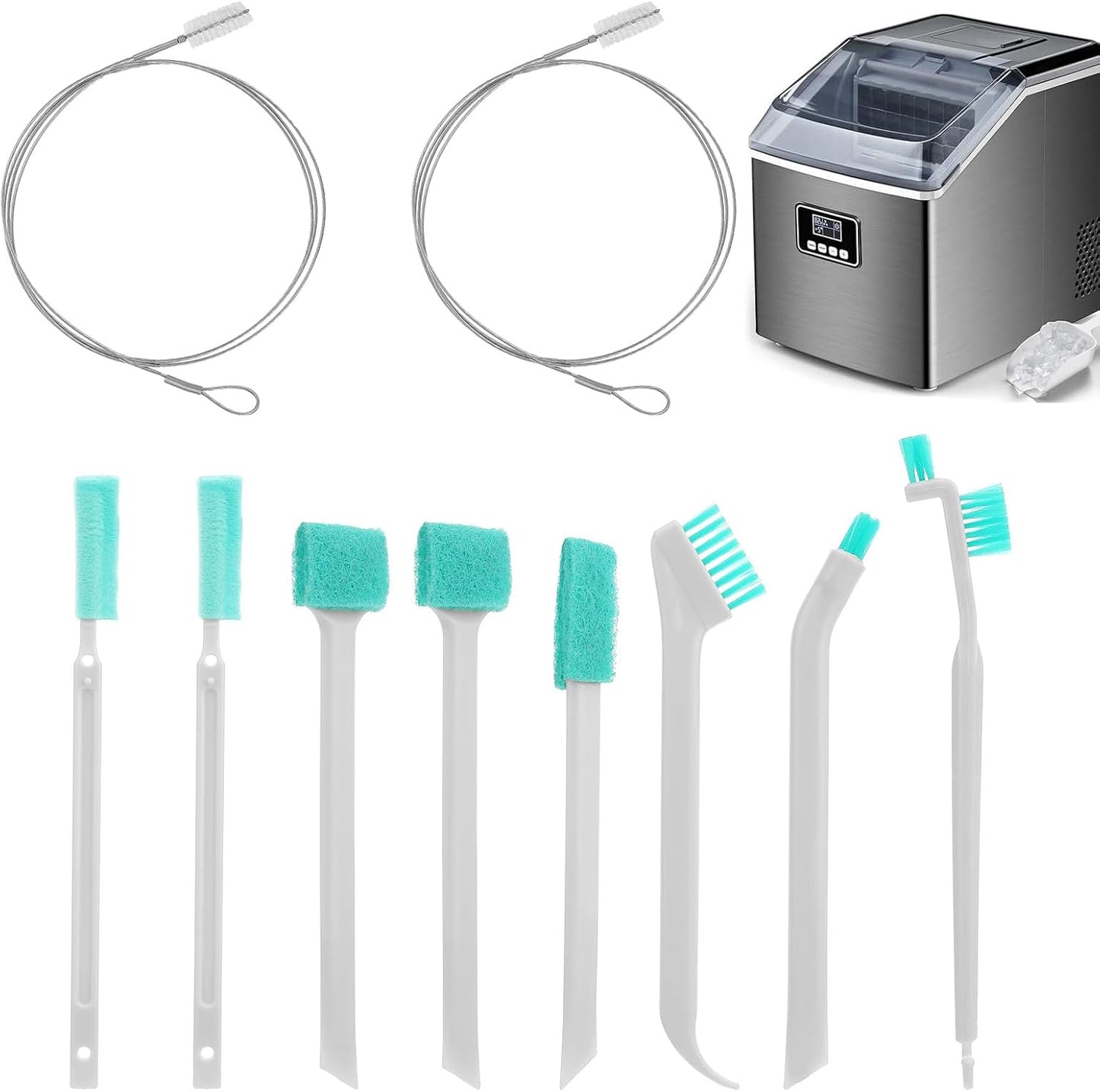 Kit cepillos limpieza máquina hielo flexibles